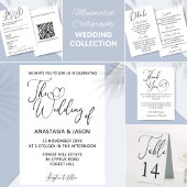 Elegant Script Modern Minimalist Weddenschap Bedankkaart