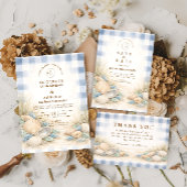 Elegant Seaside Shell Wedding Kaart