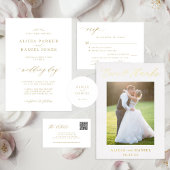 Budget elegante gouden typografie huwelijksprogram