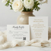 Eenvoudig Script Foto Zomer Bruiloft All In One Uitnodiging