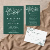 Schetste Groene Bloemen Fotobruiloft Gastenboek (Personaliseer de collectie van deze zelfstandige maker.)