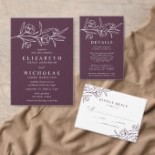 Schetste Paarse Bloemen Fotobruiloft Gastenboek (Personaliseer de collectie van deze zelfstandige maker.)