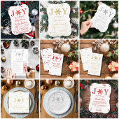 Kleine bundel vrolijk kerstBaby shower echt Folie Uitnodiging