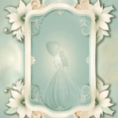 Elegant zacht groen bloemenontwerp. informatiekaartje