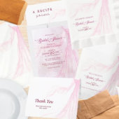 Elegante zachte roze bruidsjurk Bruidsmeisjesfeest Bedankkaart