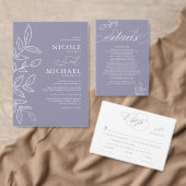 Details over zacht Violet Minimale Leaf QR-code br Informatiekaartje (Personaliseer de collectie van deze zelfstandige maker.)