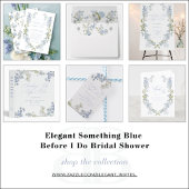 Toekomst Mrs Elegant Blue Floral bedankje Bedankkaart