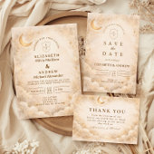 Elegant Starry Night Wedding RSVP Kaartje