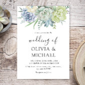 Elegant Succulent Groen Huwelijksprogramma Flyer