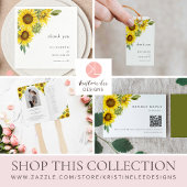 Elegant Sunflower Wedding Waterverf Floral RSVP All In One Uitnodiging