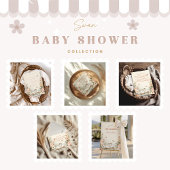 Elegante Swan Lake Floral Diapper Raffle Informatiekaartje