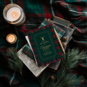 Elegante Schotse Plaid Prettig Kerstmis Familienaa Korte Tafelloper