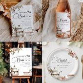 Elegante Tea Party bruids douche uitnodiging