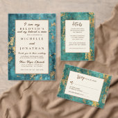 Elegante Blauwgroen en gouden Bijbel Christelijke  Kaart (Personaliseer de collectie van deze zelfstandige maker.)