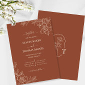 Elegant Terracotta Whimsical Wedding Papieren Bekers