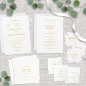 Elegant Wedding Classic Gold Budget Guest Book Notitieboek