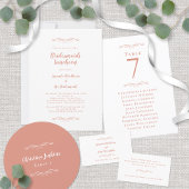 Bruiloft Elegant Roos Gouden Ronde Gast Plaats Kaa Kaart