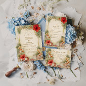 Elegant Tropical Botanical Wedding Kaart