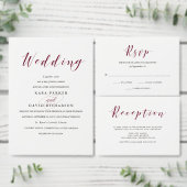 Elegant Typography Marsala Wedding Welcome Letter Kaart (Personaliseer de collectie van deze zelfstandige maker.)
