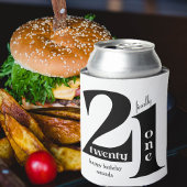 21e verjaardag zwart wit patroon verjaardagsfeestj papieren bordje