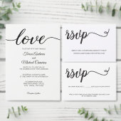 Custom Goud zwart Liefde en Bedankt Virtual Weddin Sparkling Wijnetiket (Personaliseer de collectie van deze zelfstandige maker.)