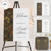 Elegant Vintage Cottage Botanical Fall Shower Kaart