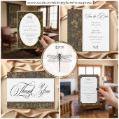 Elegante  Cottage Botanische herfst bruiloft Kaart