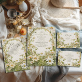 Daisy Wedding Art Nouveau Kaart