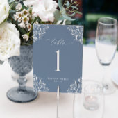 Elegant Dusty Blue Wedding Guest Book Sign Poster