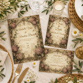 Elegante Vintage Hydrangea Huwelijk Save The Date