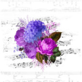 Elegant Musical Floral Wedding RSVP Kaarten