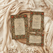 Elegante  granaatappel bruiloft bedankkaart