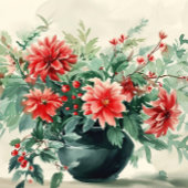 Elegante  Winter Bloemen Retour Adres Label