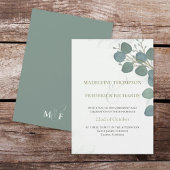 Elegant Vellum Photo Overlay Green | QR-code RSVP All In One Uitnodiging