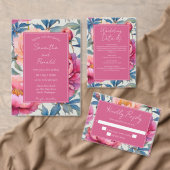 Elegante Waterverf Pioen Bloemen Bruiloft Papieren Bordje (Personaliseer de collectie van deze zelfstandige maker.)