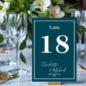 Teal Script Minimalist Wedding Blikjeskoeler