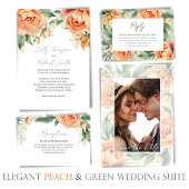 Wedding Welkomstprogramma Floral Green Script