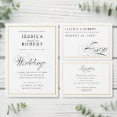 Elegant Script Black White Wedding Accommodations Informatiekaartje (Personaliseer de collectie van deze zelfstandige maker.)