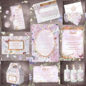 Whimsical Wildflower Roze Bruiloft Planner