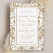 Elegant Wit en Goud Faux Glitter Bruiloft Bedankdoosjes