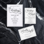 Elegant Wit Formal Save the Date Kaart (Personaliseer de collectie van deze zelfstandige maker.)