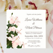 Elegant Wedding Invitation for Hibiscus Flower Kaart
