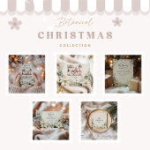 Elegant wit poinsettia kerstfeest kaart