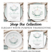 Elegante witte pompoen Thanksgiving Theedoek