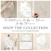 Wilde Baby in het Baby shower Bloom Acryl Uitnodigingen