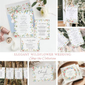Elegante Wildflower Wedding QR Code RSVP Card