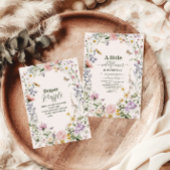 Elegant Wildflower Meadow Baby shower Kaart