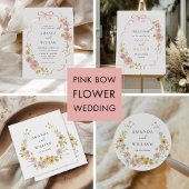 Elegante Wilde Bloem Roze Boog Bruiloft Blikjeskoeler