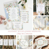 Elegant Wildflower Three Photo Wedding Save The Date