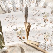 Elegant Wildflower Butterfly Baby shower Papieren Bekers